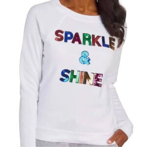 Betsey Johnson Performance Sparkle and Shine Crew Neck Sweater Size M Y2K